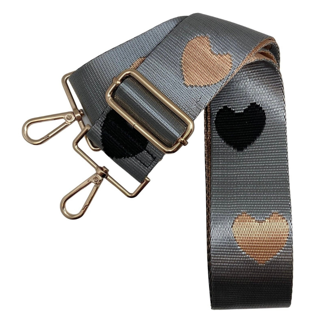 Heart Print Bag Straps