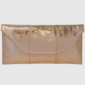 Metallic Clutch With Removable Chain Strap