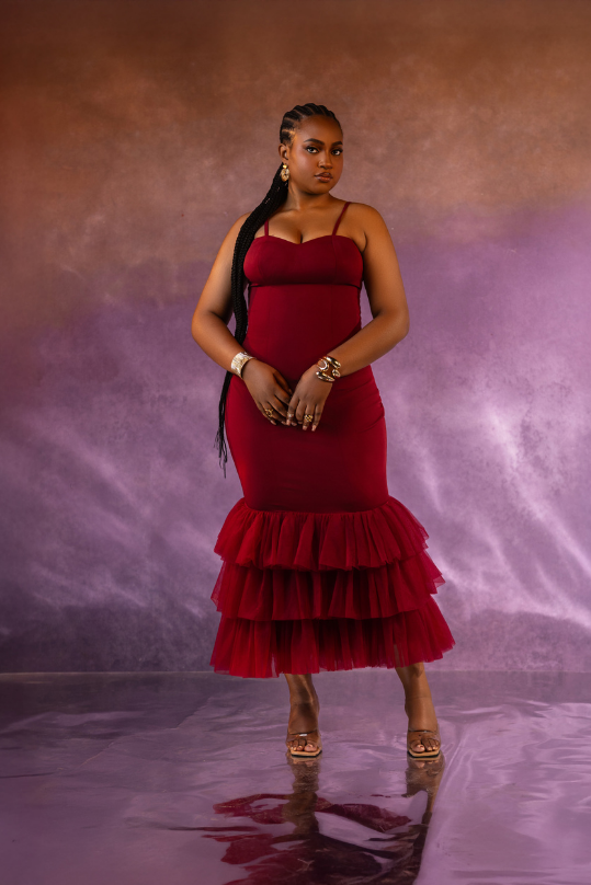 Azure Dress - Burgundy