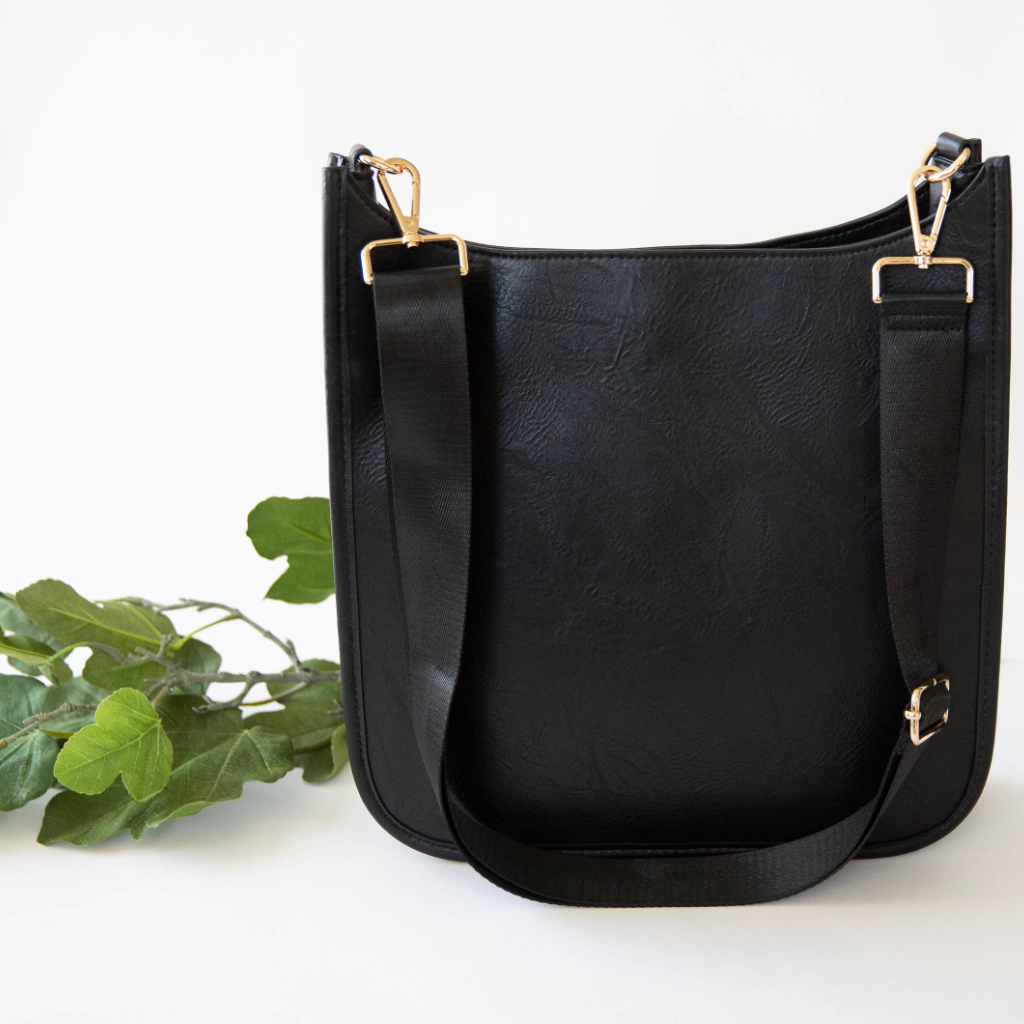 Vegan Leather Crossbody Bag for Women Check Print Bag Medium 