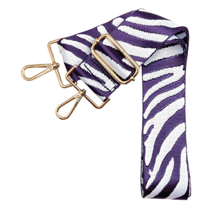 Purple Tiger Stripe Purse Strap